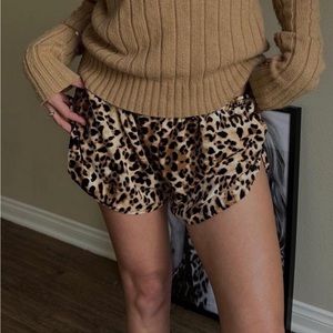 Fuzzy cheetah cute shorts